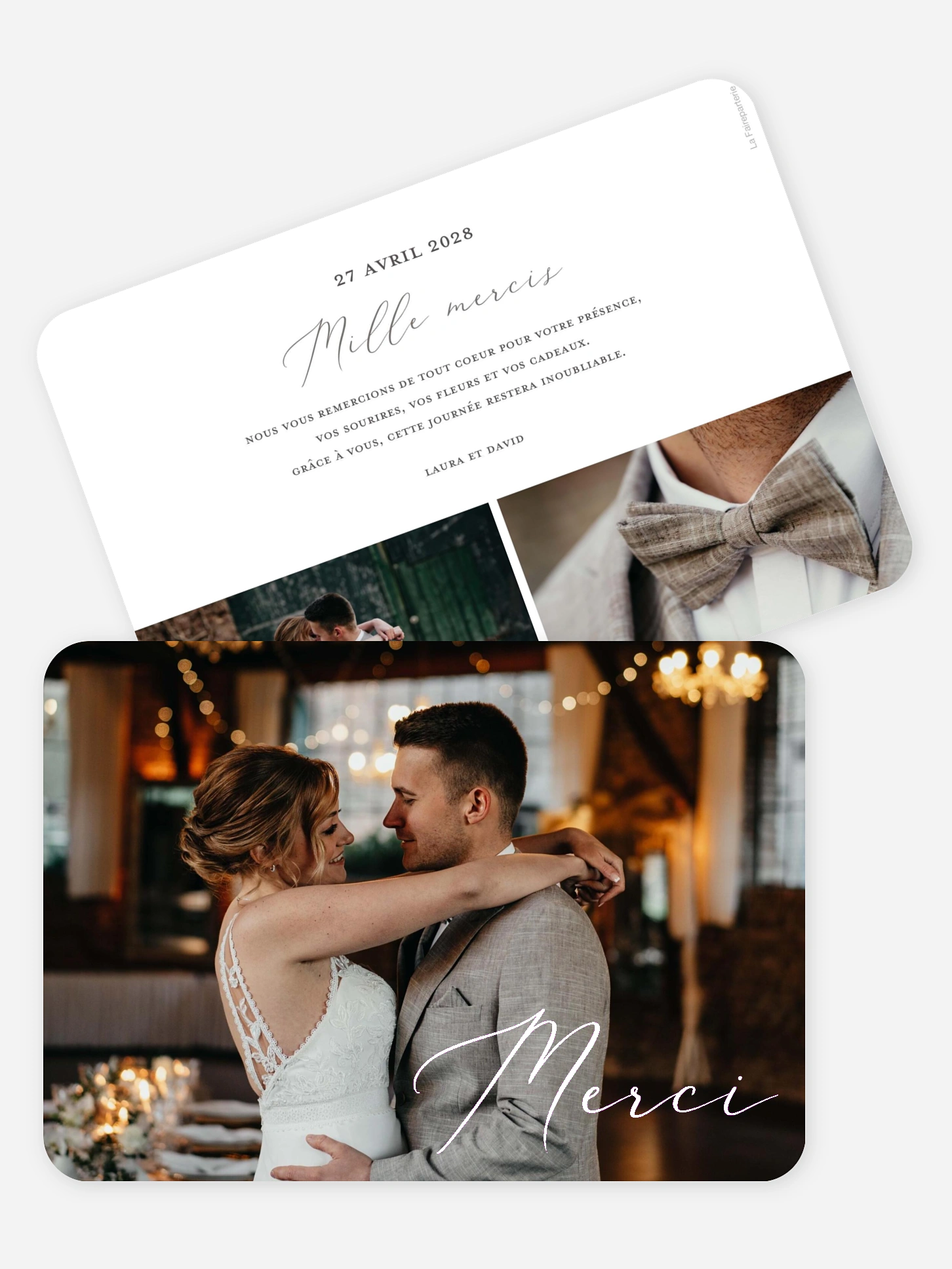 Carte de remerciements Pure Happiness