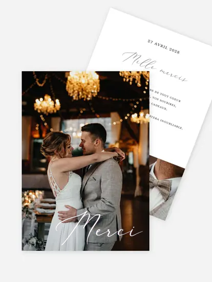 Carte de remerciements Pure Happiness