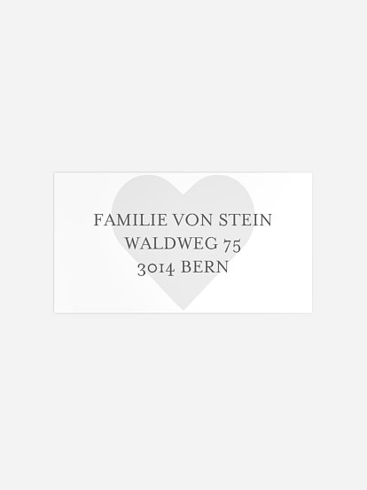 Empfängeraufkleber Geburt Huge Love