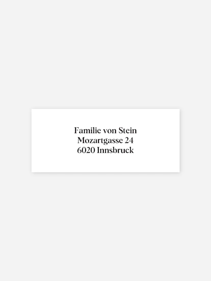 Absenderaufkleber Geburt Big Letter