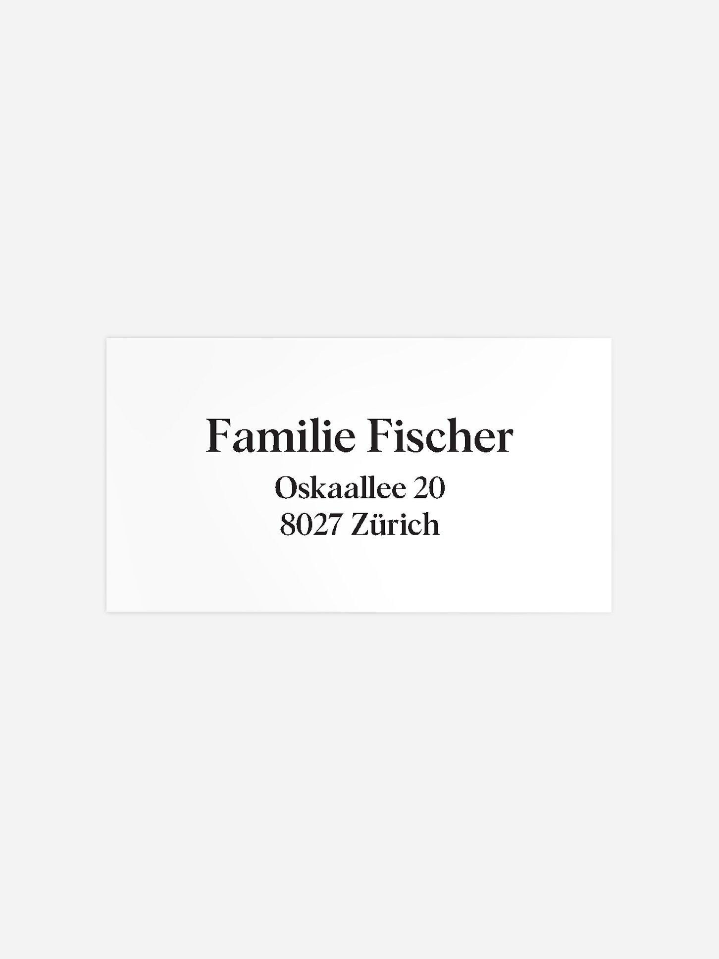 Empfängeraufkleber Geburt Big Letter