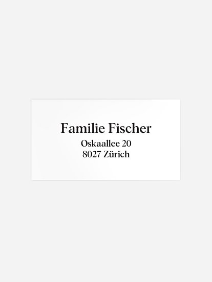Empfängeraufkleber Geburt Big Letter