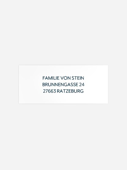Absenderaufkleber Geburt Just Simple