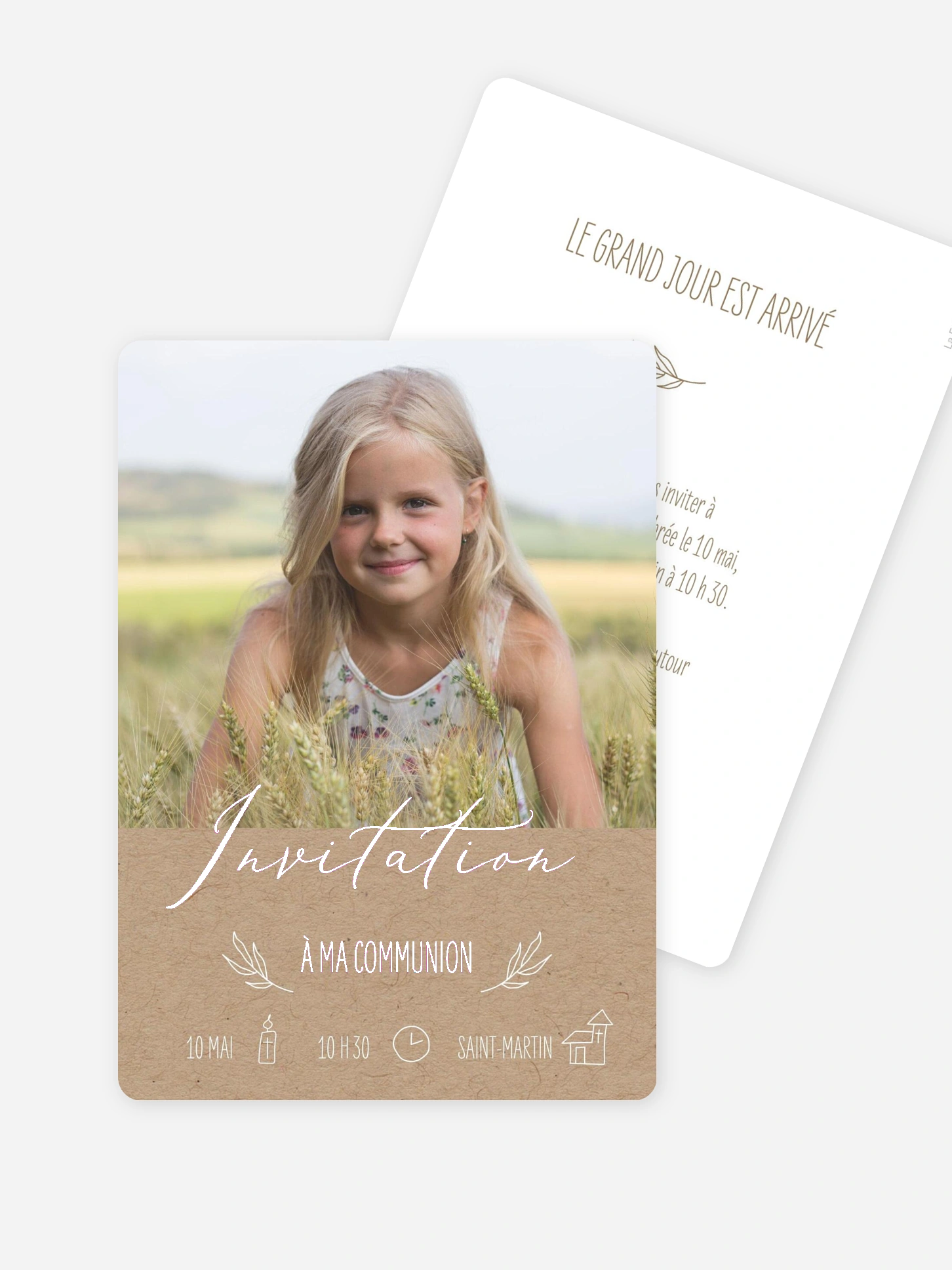 Invitation communion Natural