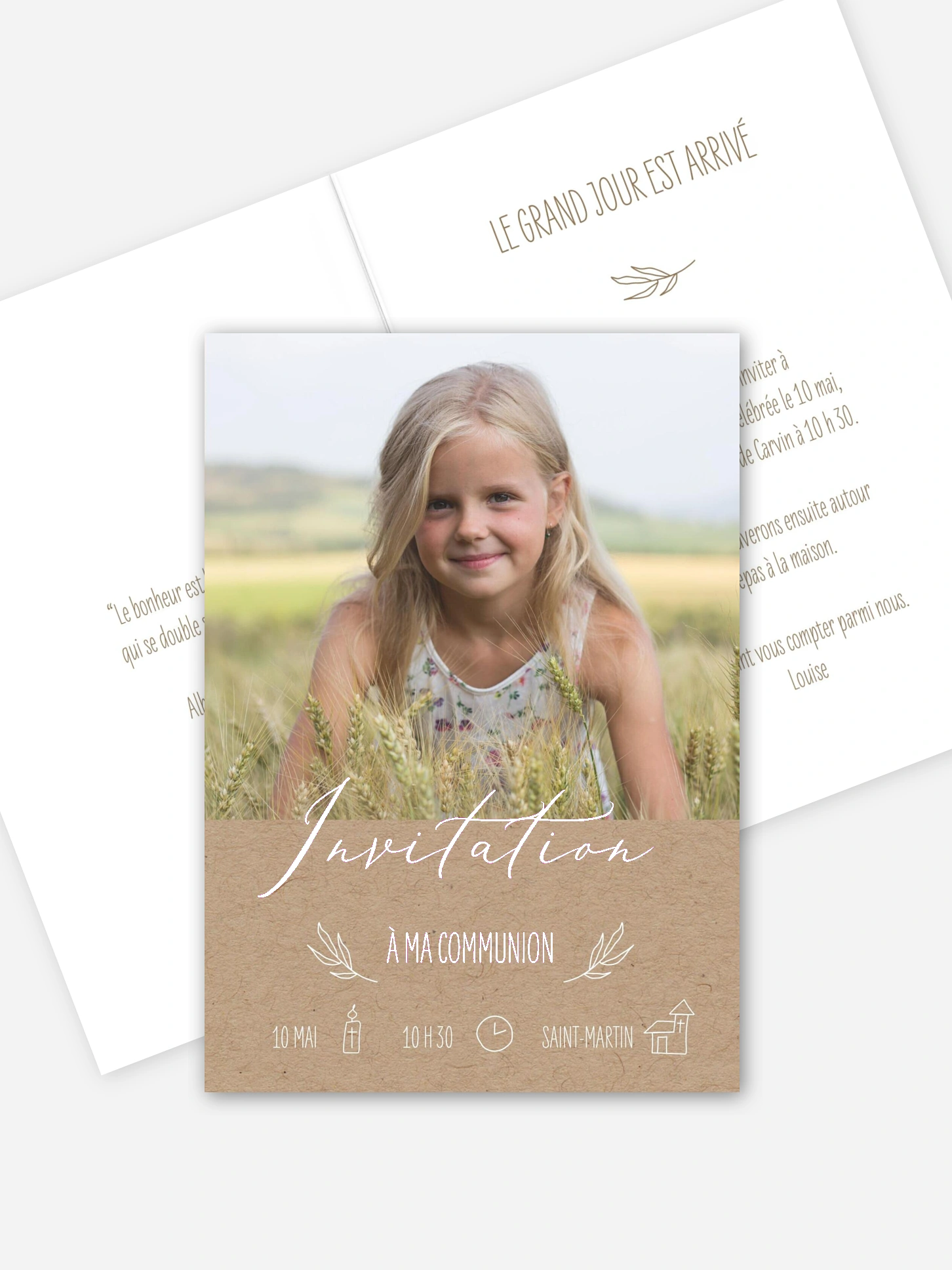 Invitation communion Natural