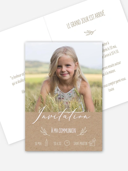 Invitation communion Natural