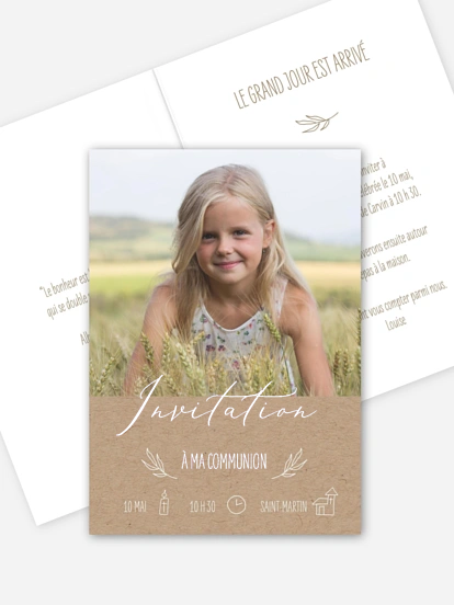 Invitation communion Natural