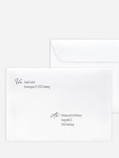 Bedruckte Umschläge Geburt Natural