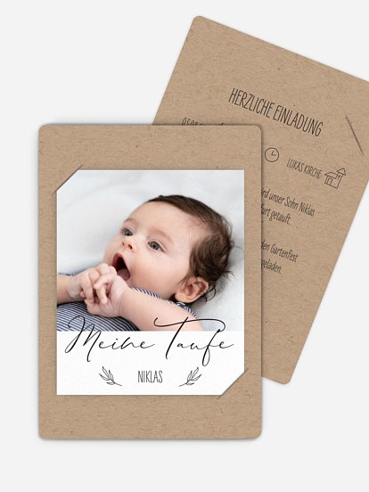Taufeinladung Natural