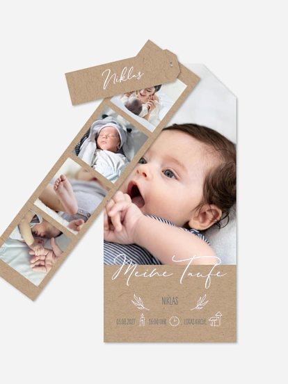 Taufeinladung Natural