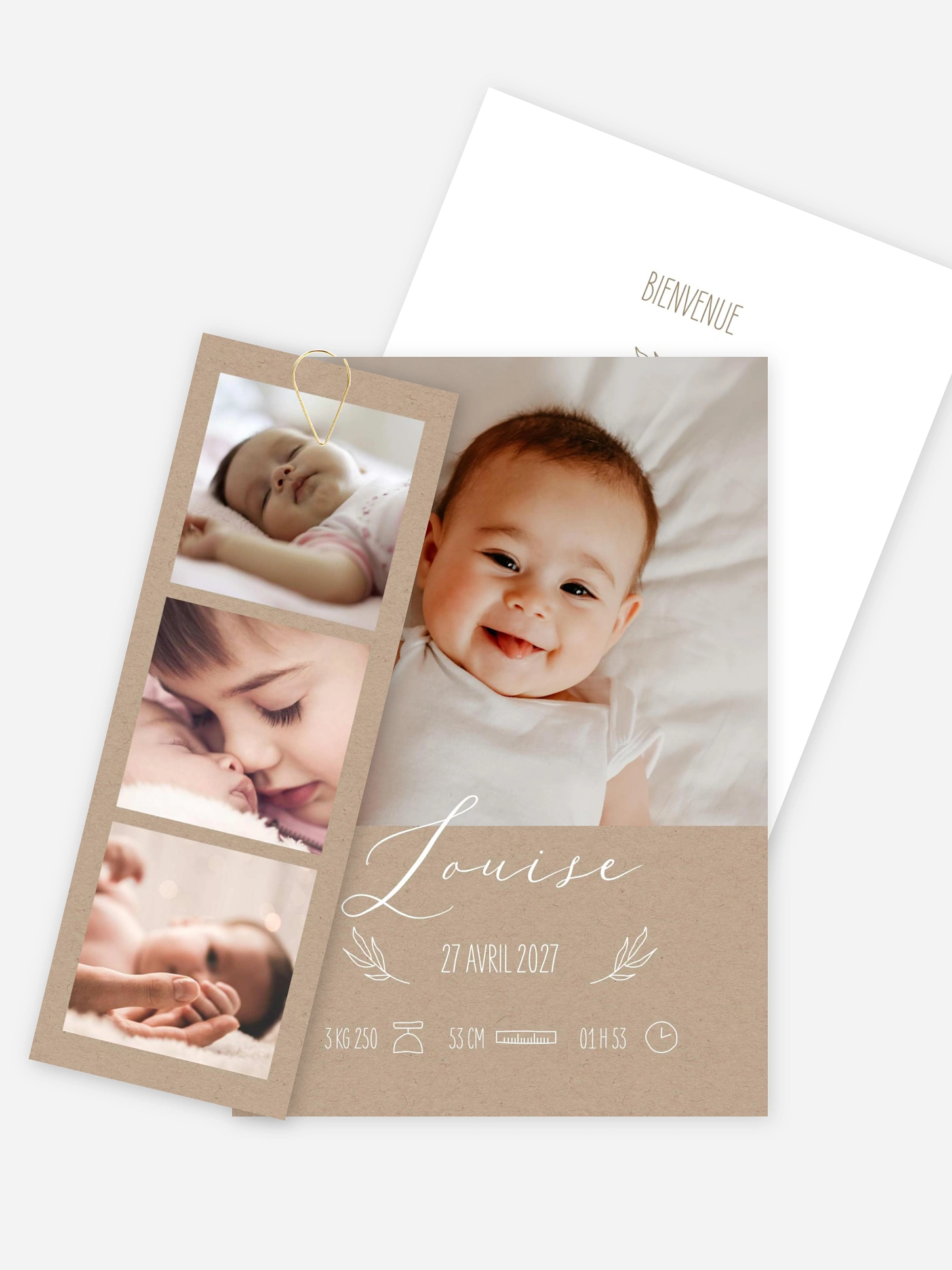 Faire-part naissance Natural