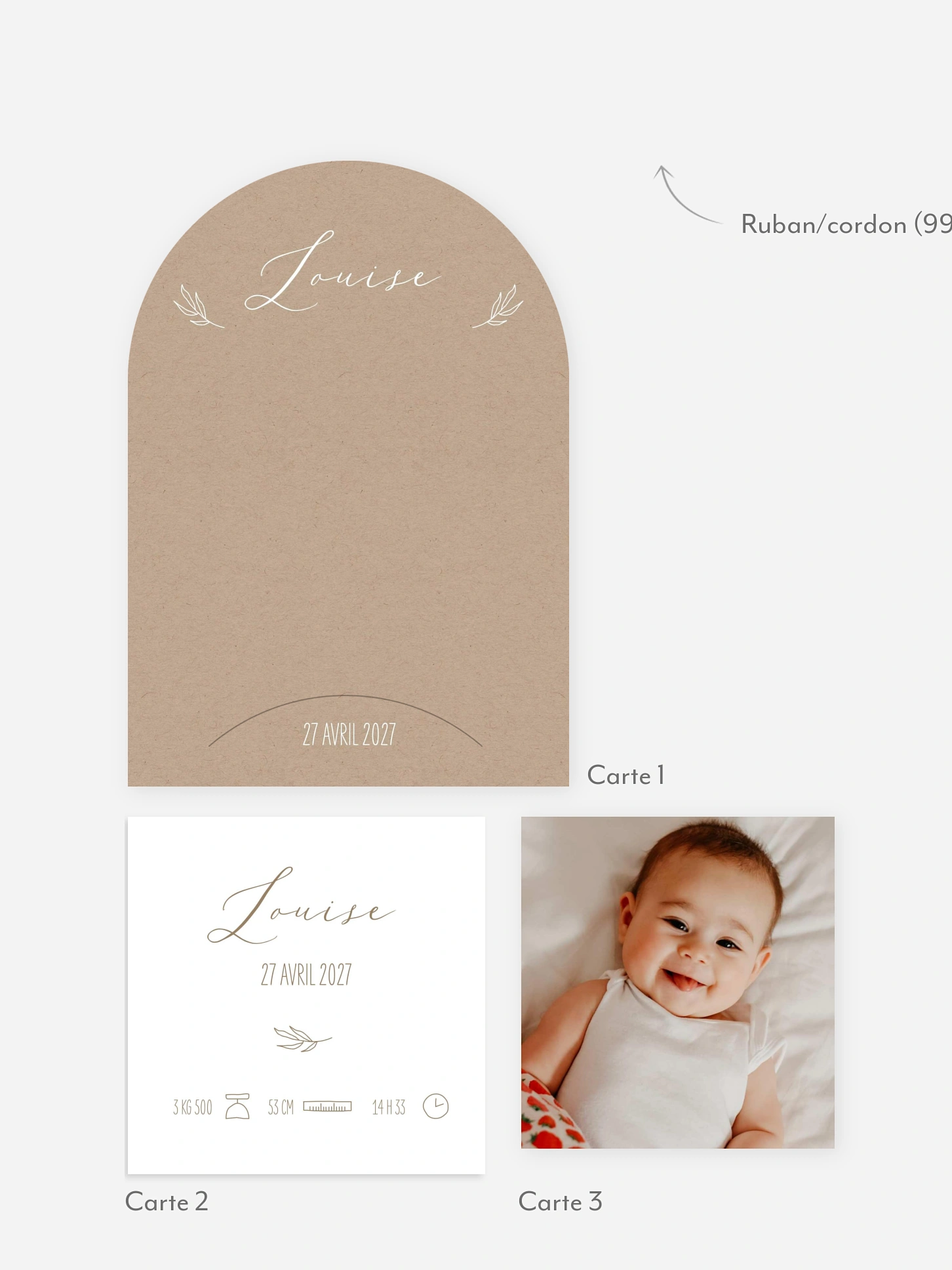 Faire-part naissance Natural