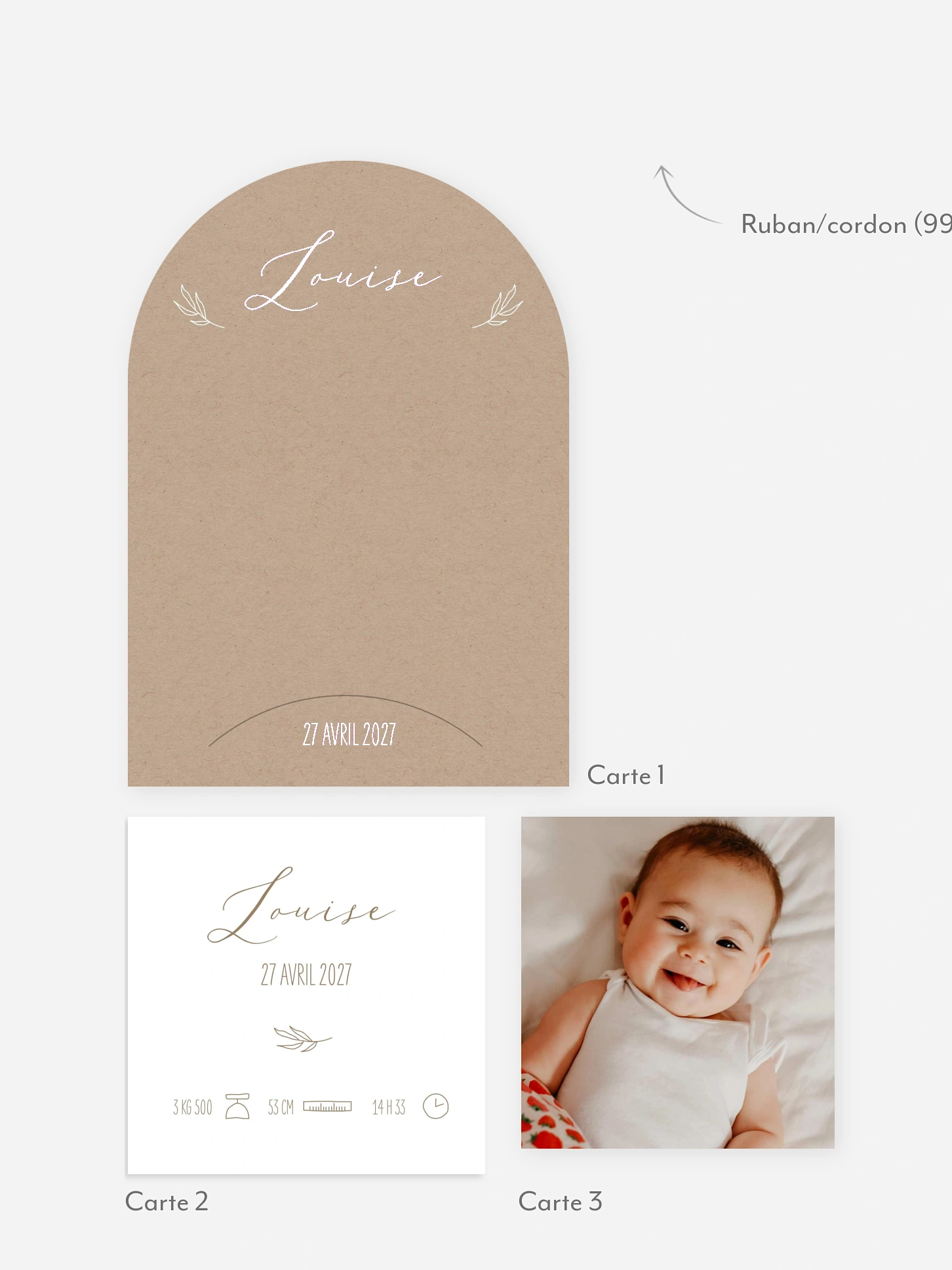 Faire-part naissance Natural
