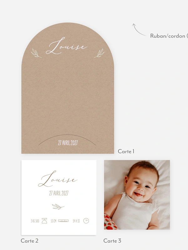 Faire-part naissance Natural