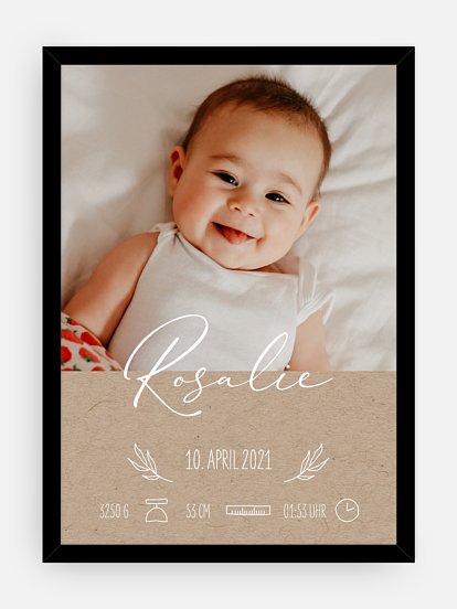 Poster Geburt Natural