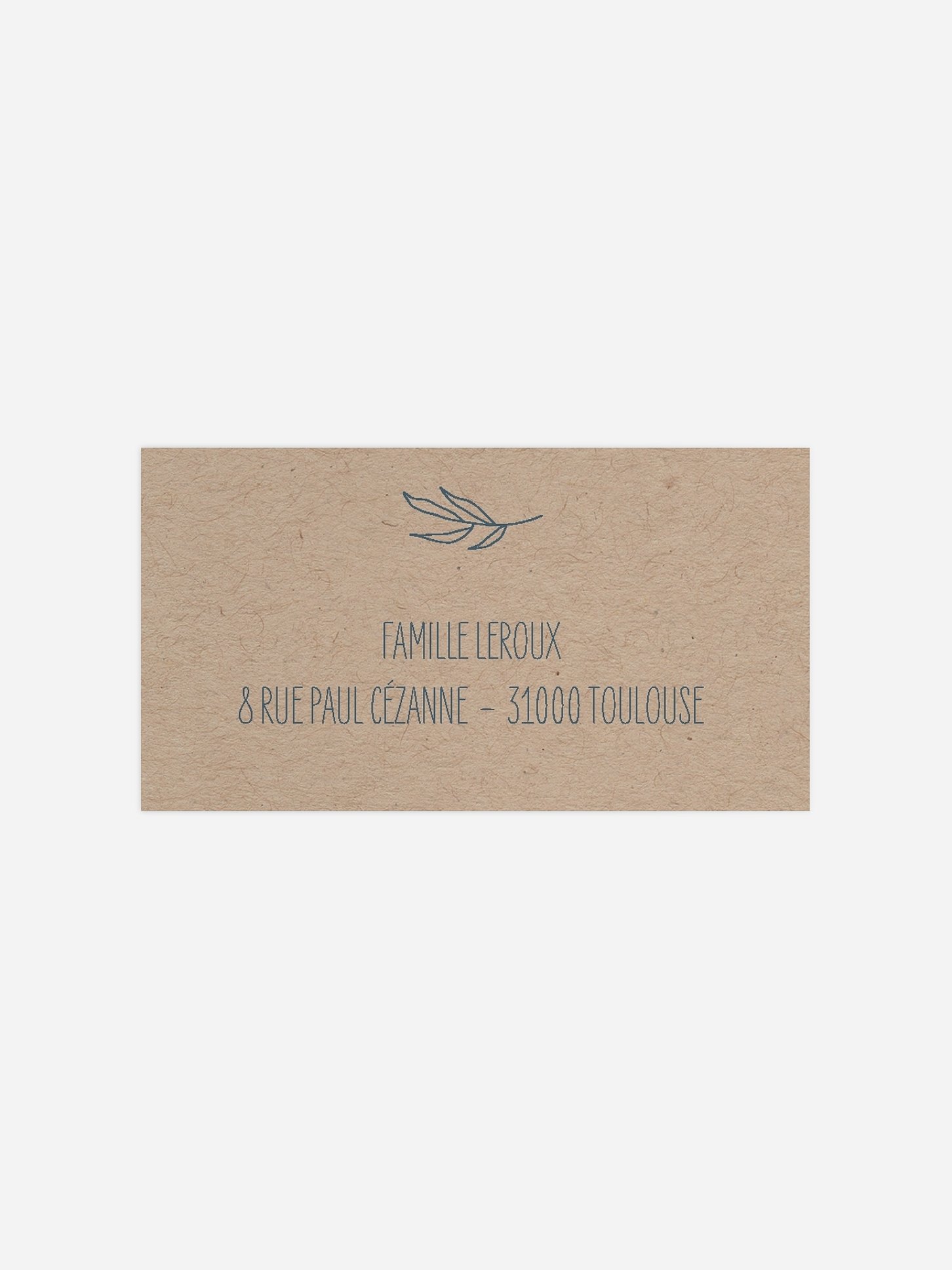 Étiquette destinataire naissance Natural