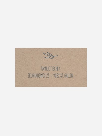 Empfängeraufkleber Geburt Natural