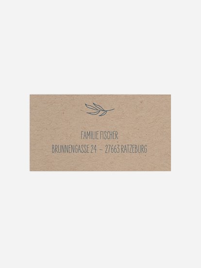 Empfängeraufkleber Geburt Natural