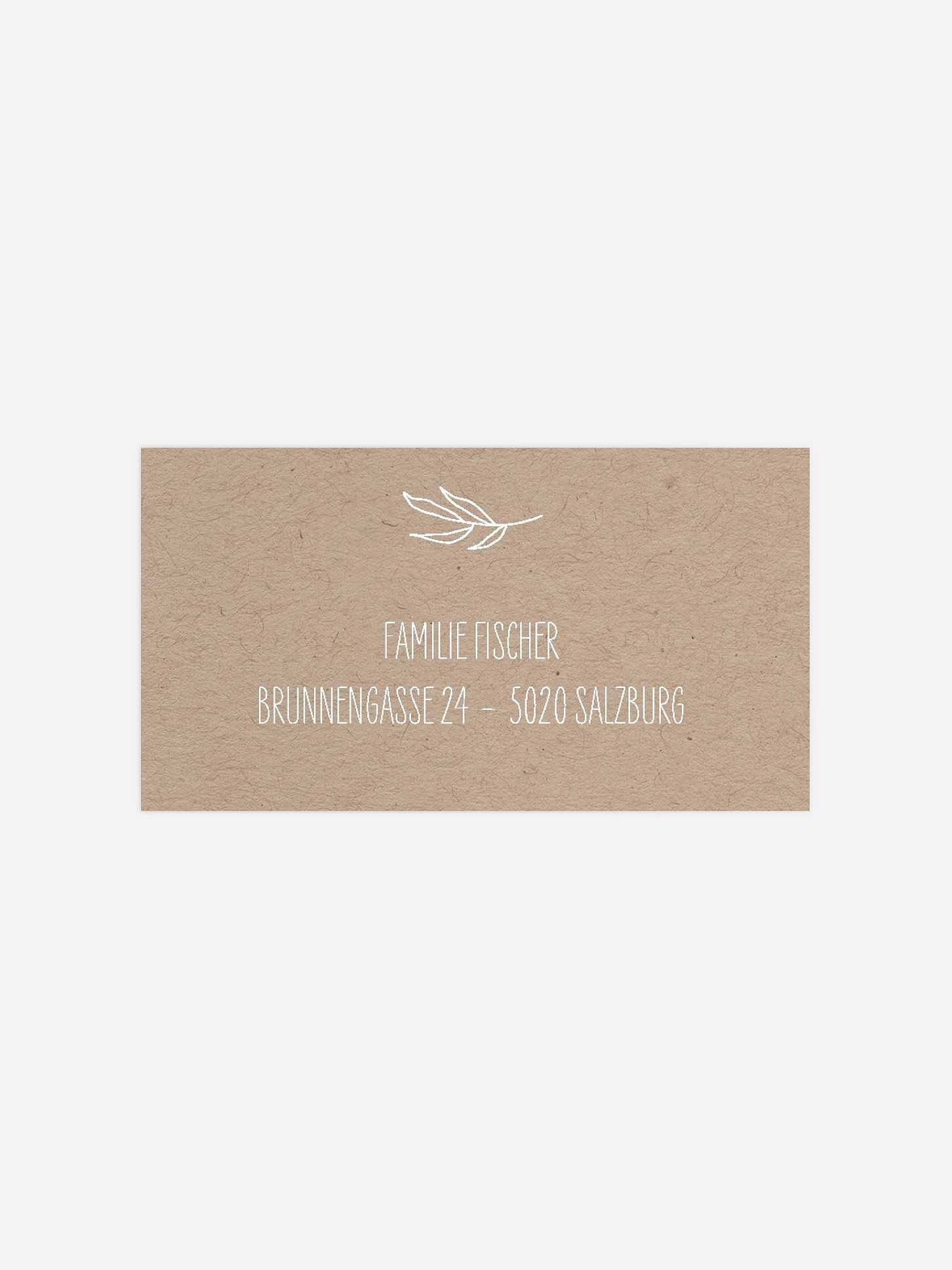 Empfängeraufkleber Taufe Natural