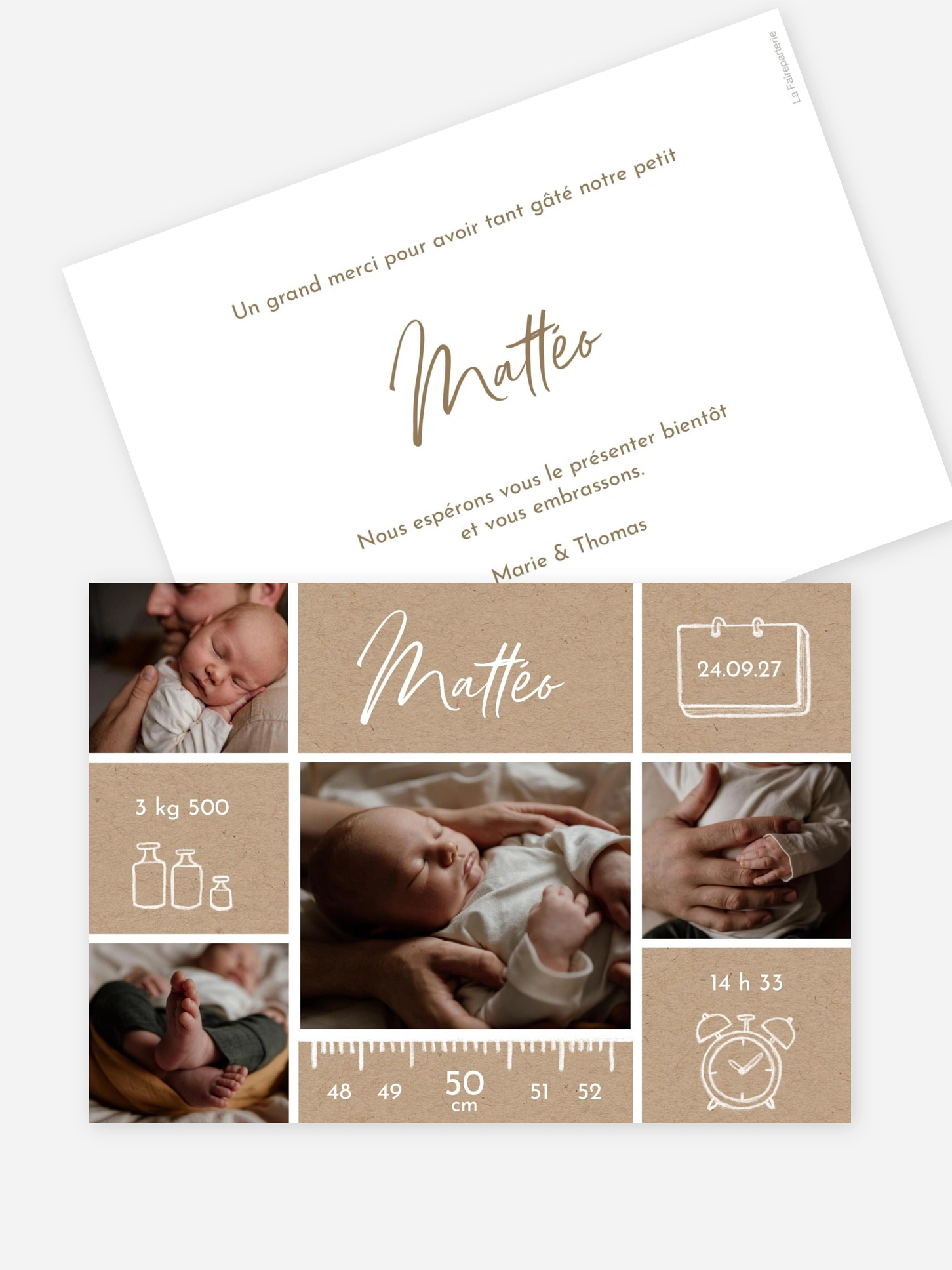 Faire-part naissance Petite merveille