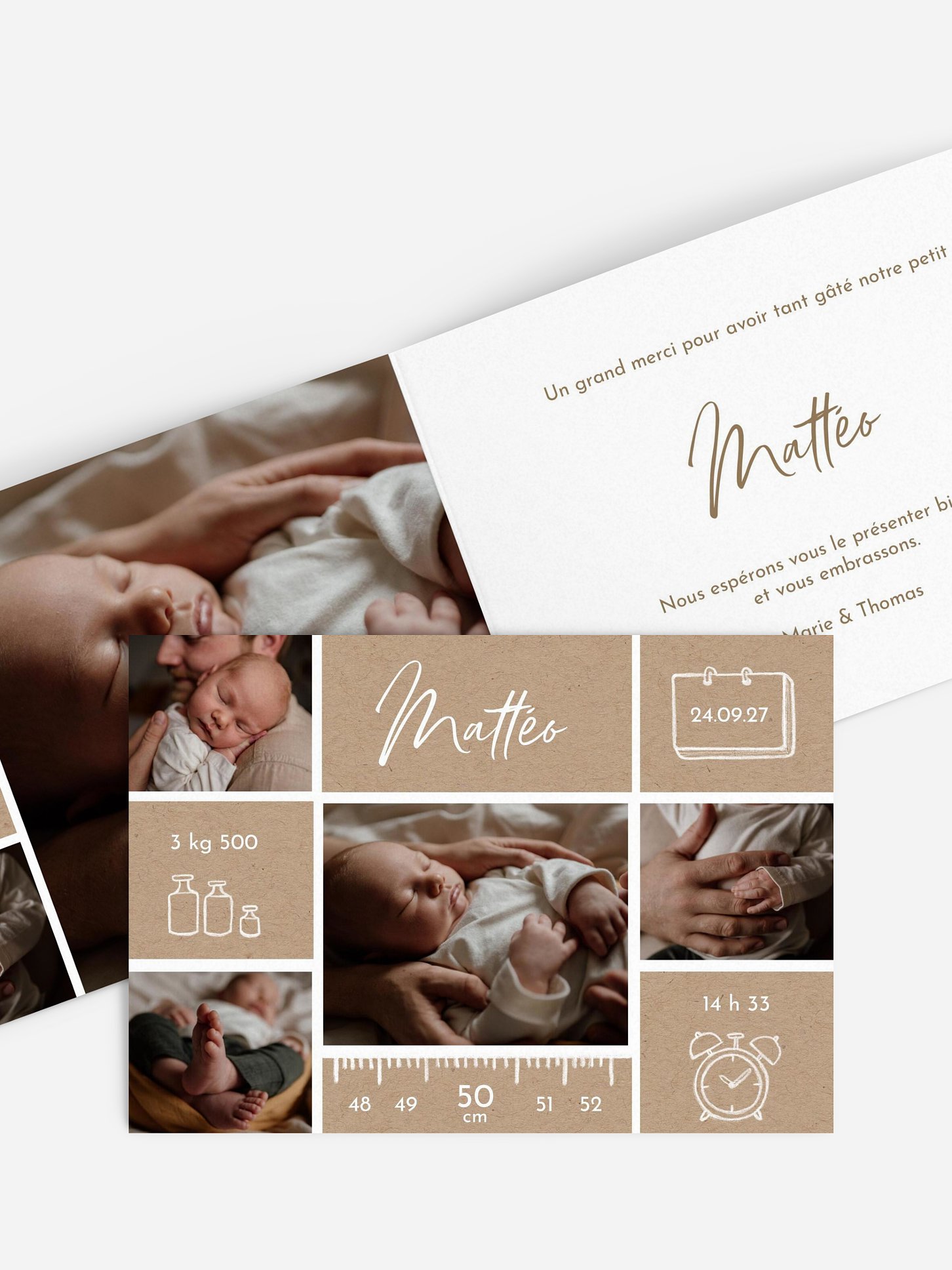 Faire-part naissance Petite merveille