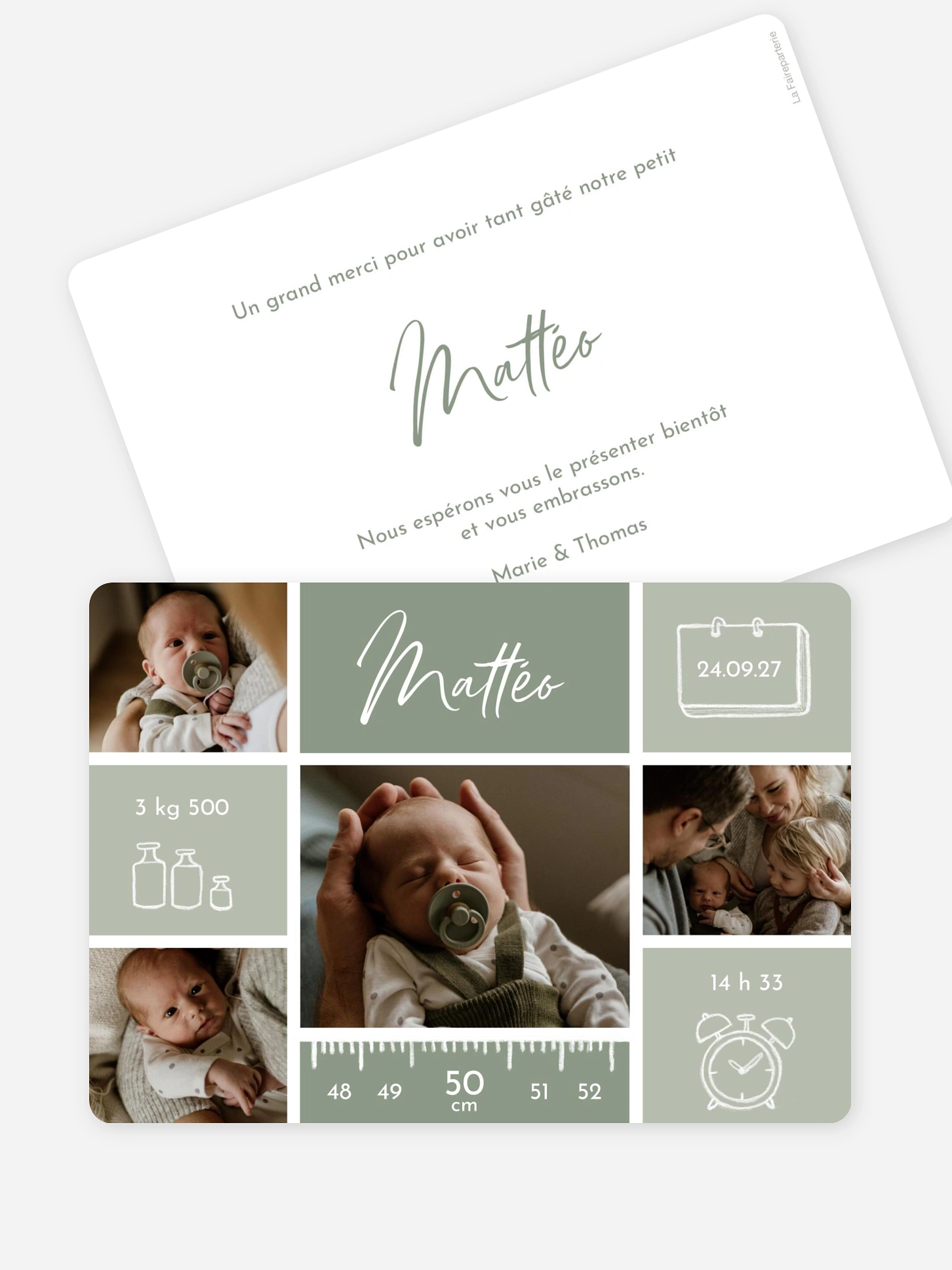 Faire-part naissance Petite merveille