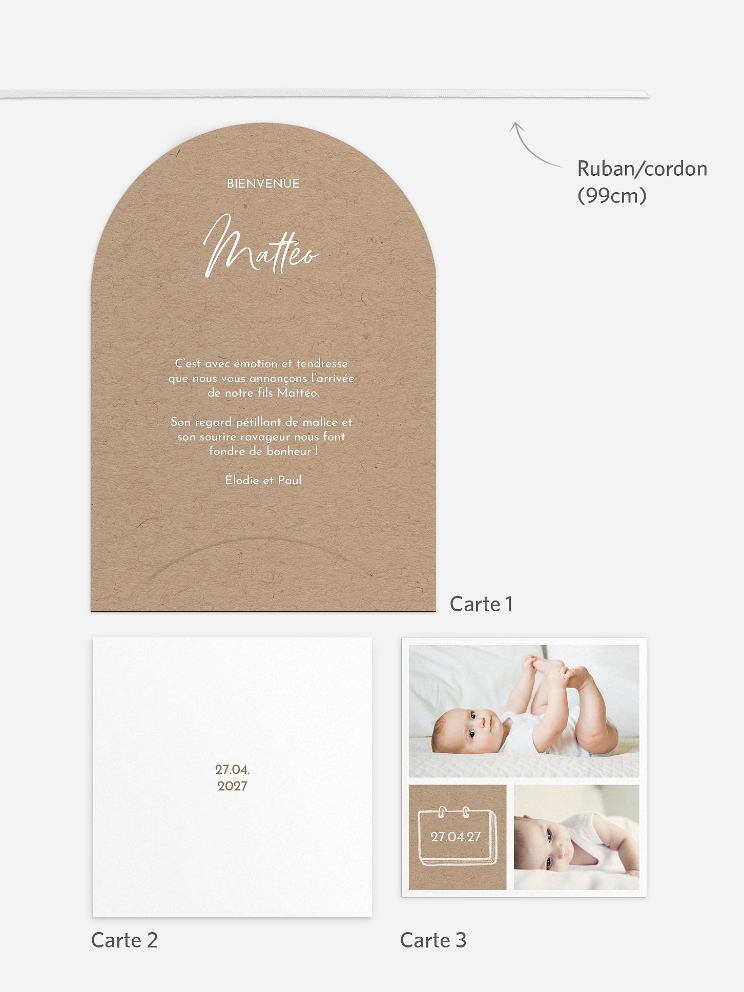 Faire-part naissance Petite merveille