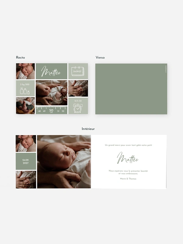 Faire-part naissance Petite merveille