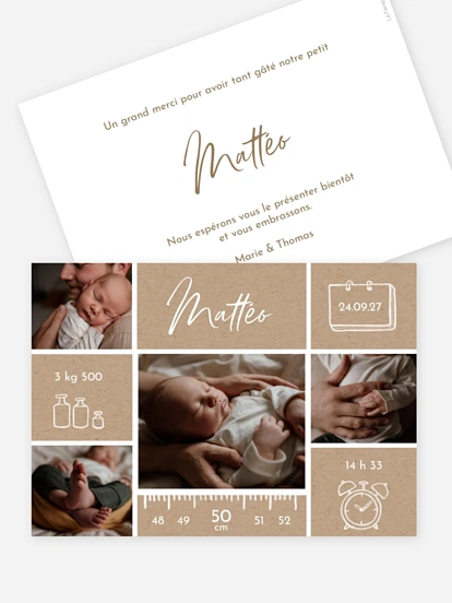 Faire-part naissance Petite merveille