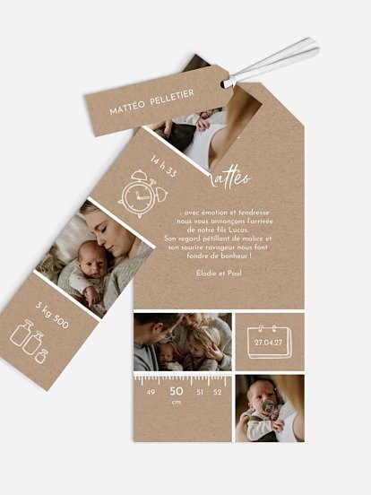 Faire-part naissance Petite merveille