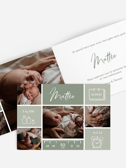 Faire-part naissance Petite merveille