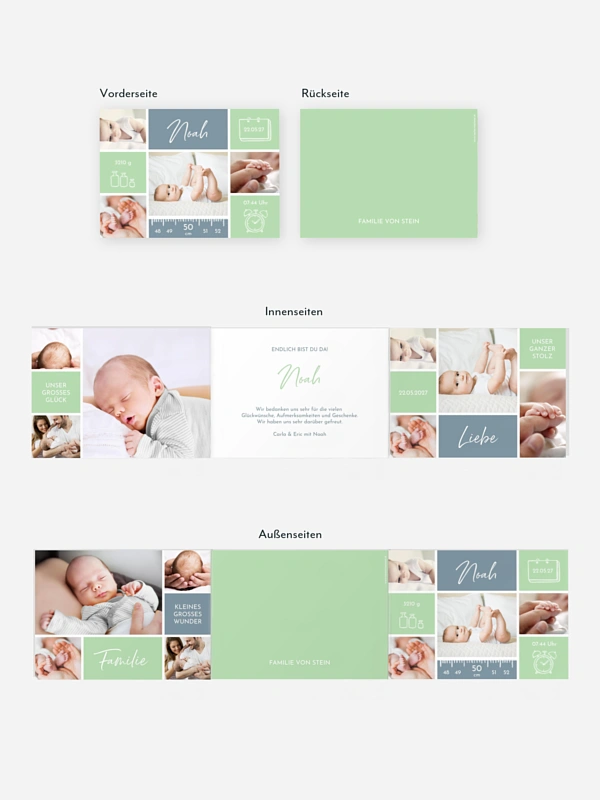 Geburtskarte Babywunder