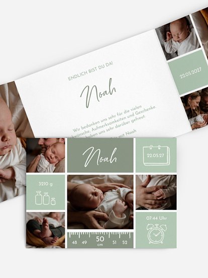 Geburtskarte Babywunder