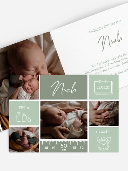 Geburtskarte Babywunder