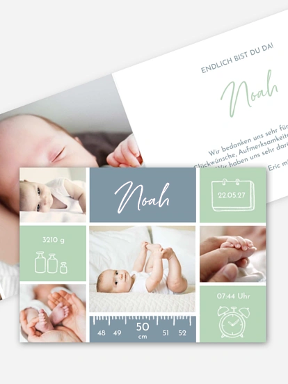 Geburtskarte Babywunder