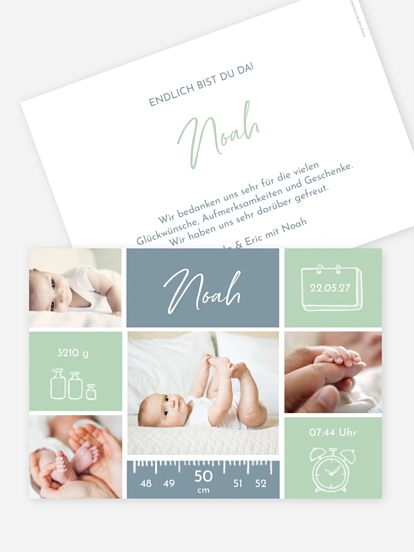 Geburtskarte Babywunder