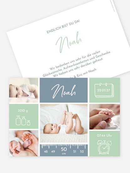 Geburtskarte Babywunder