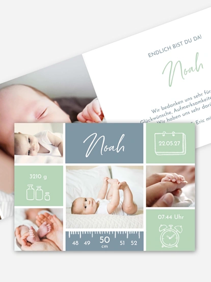 Geburtskarte Babywunder