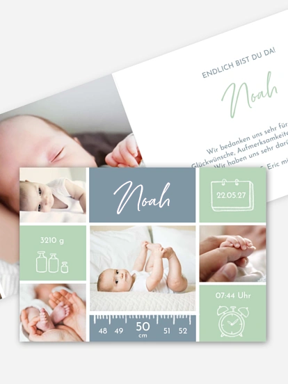 Geburtskarte Babywunder