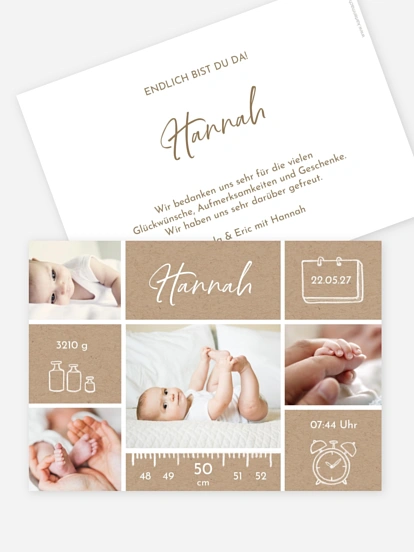 Geburtskarte Babywunder