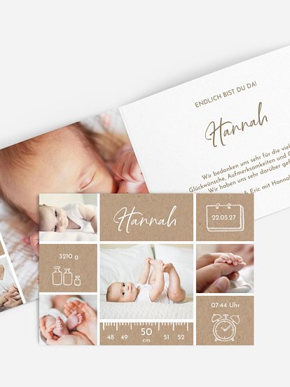 Geburtskarte Babywunder