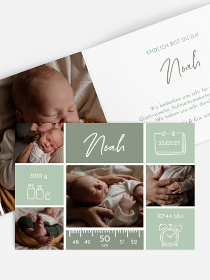 Geburtskarte Babywunder