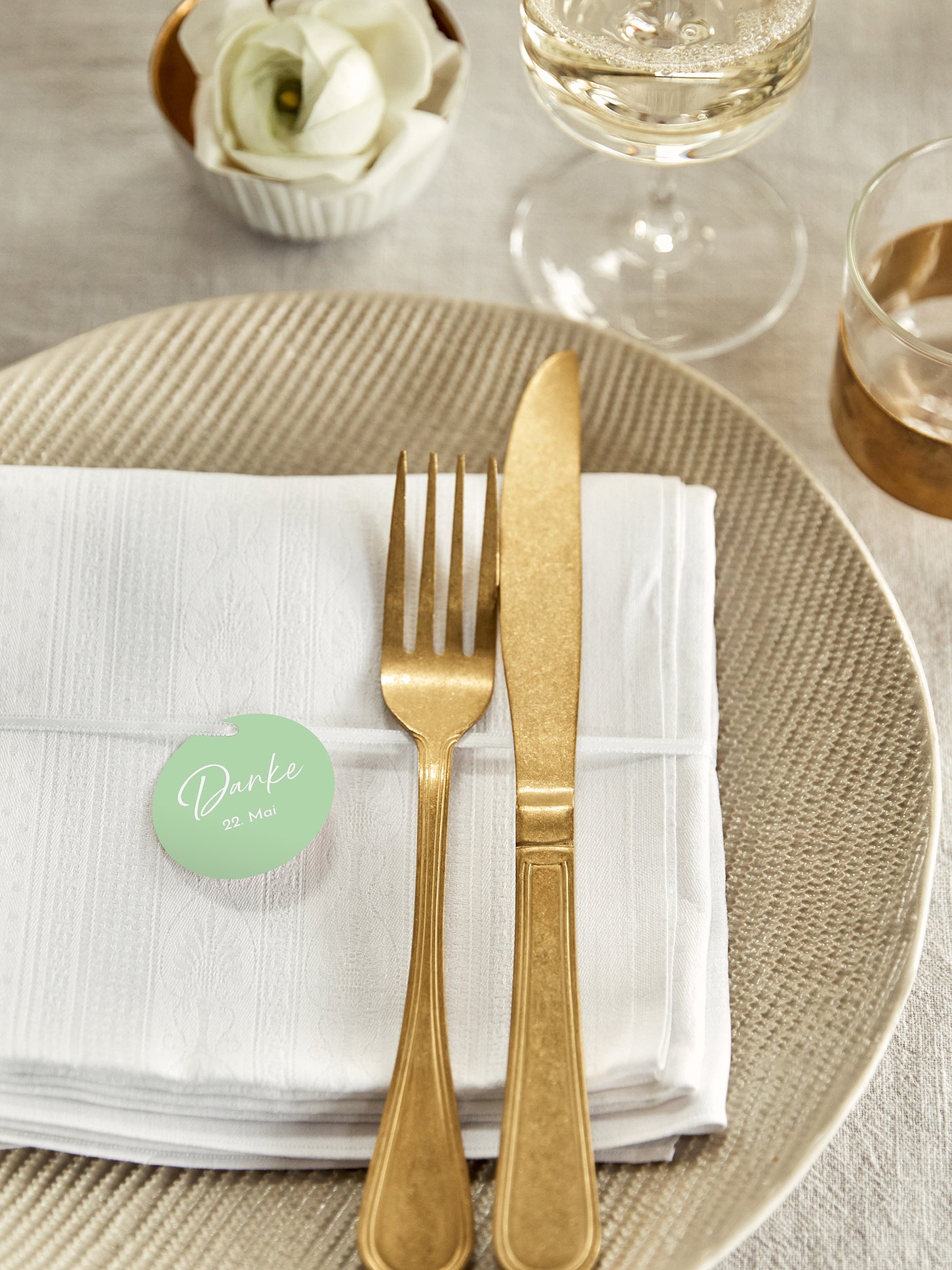 Anhänger mit Band zur Hochzeit Babywunder