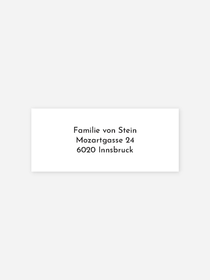 Absenderaufkleber Geburt Happy Letter