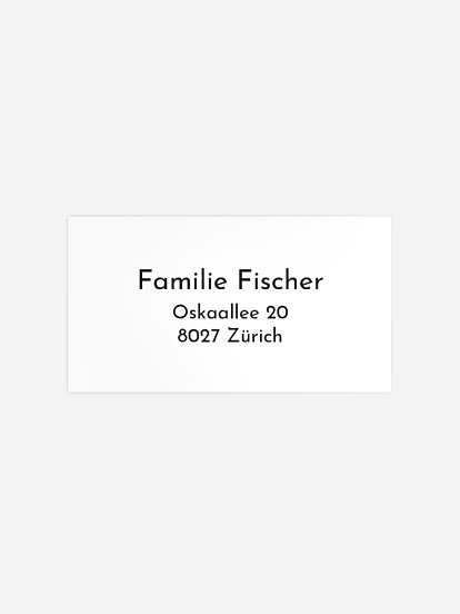 Empfängeraufkleber Geburt Happy Letter