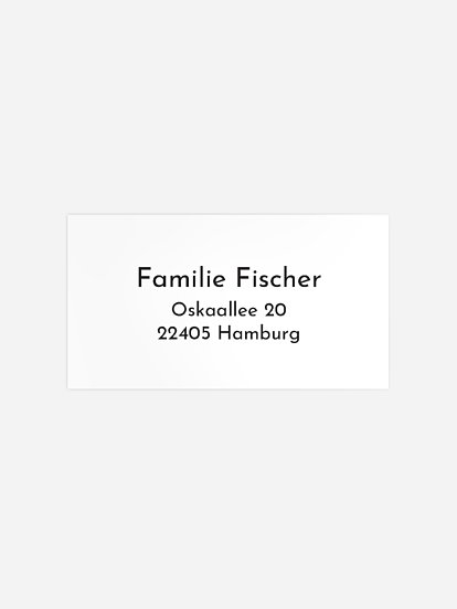Empfängeraufkleber Geburt Happy Letter