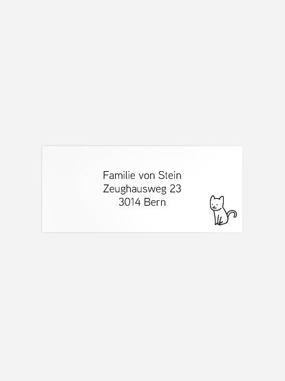 Absenderaufkleber Geburt Little Cat