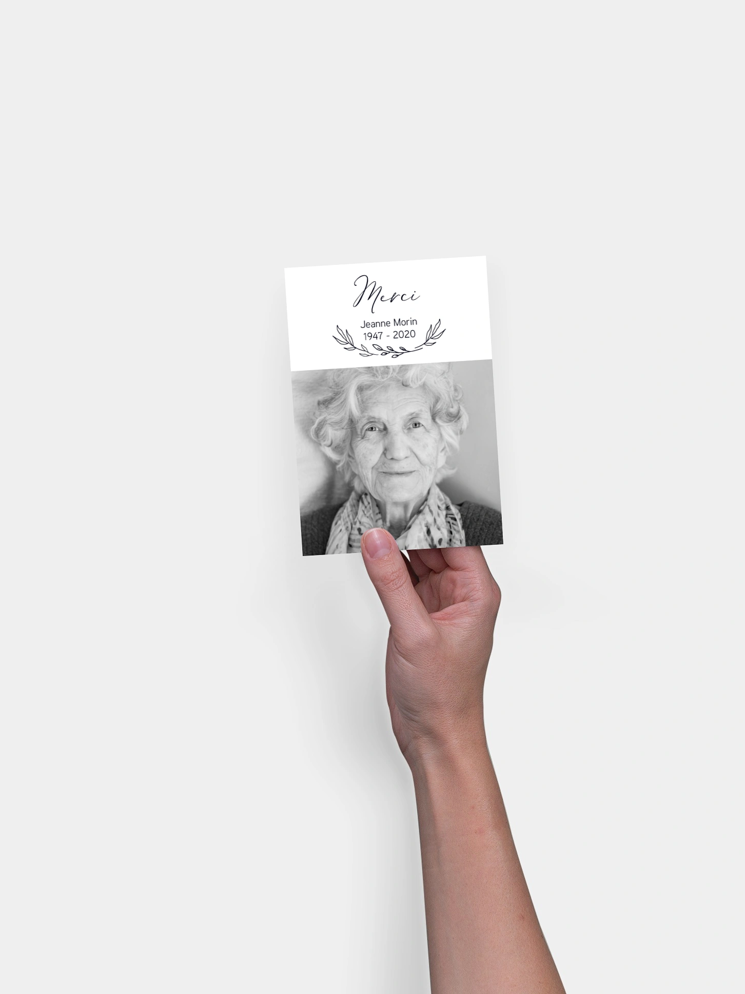 Carte remerciements décès Dream