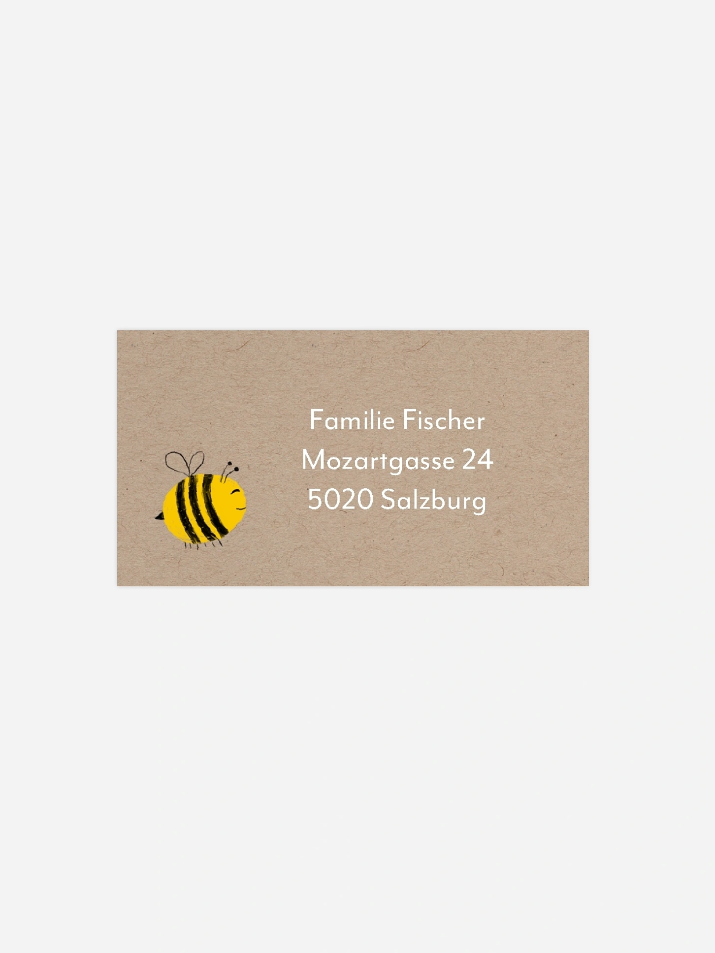 Empfängeraufkleber Geburt Bienchen