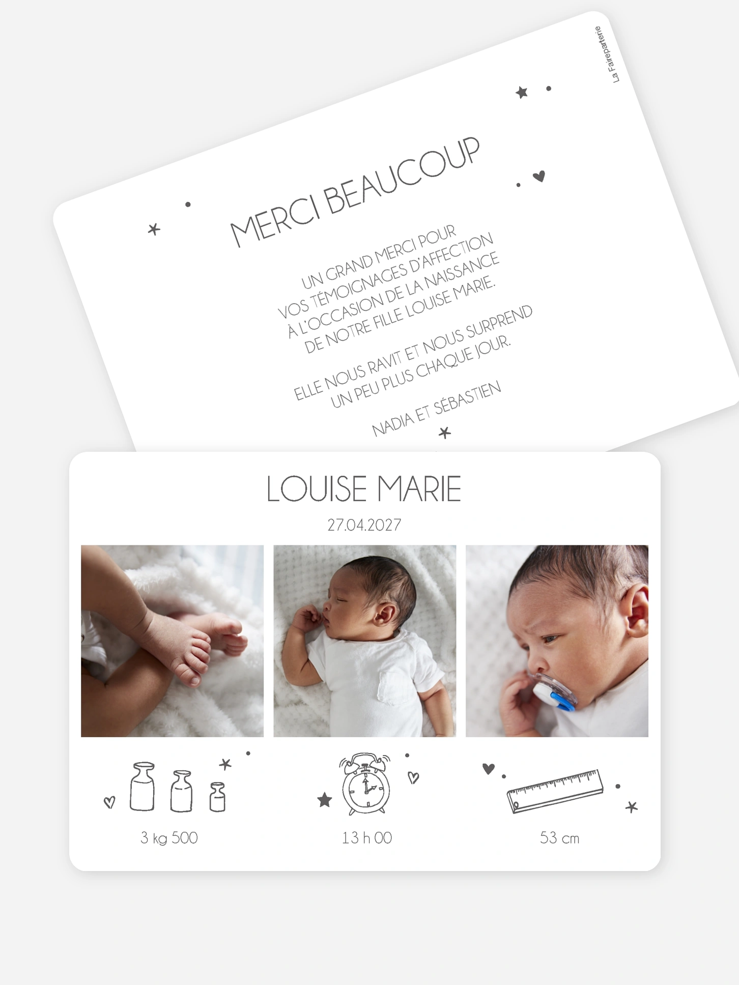 Faire-part naissance Bout de chou